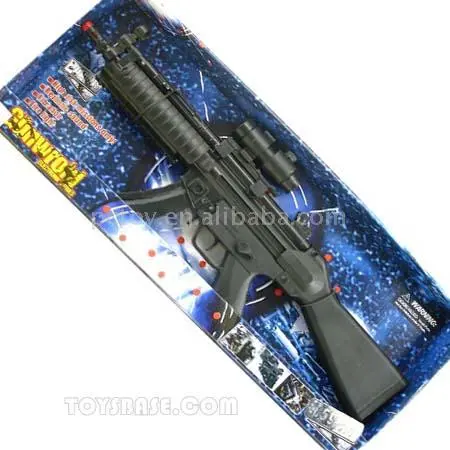 Battery Operated Gun W/Sound,Laser and Vibration