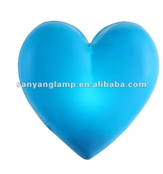 different colors of heart shape living room craft light