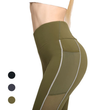 Leggings av sort mesh-panel og leggings av ren mesh-panel