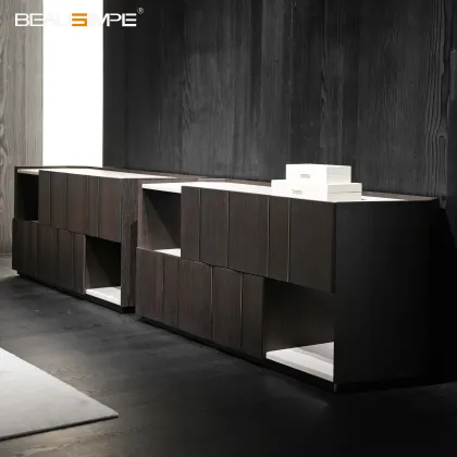 Minimalist Black Oak Dining Sideboard