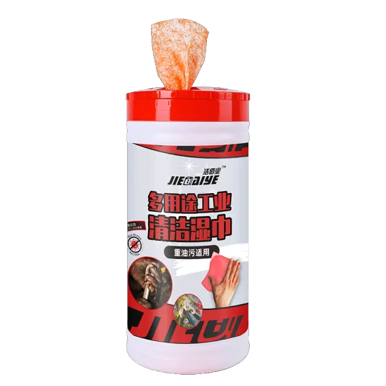 Barreled disinfection wipes for remove heavy oil