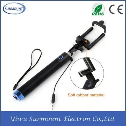 Mobile Phone Selfie Stick with Cable Wired Selfie Stick Monopod Selfie stick