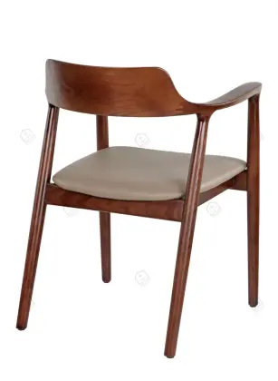 Design leather cushion solid wood chairs