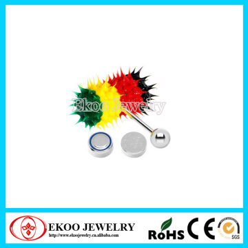 Rasta Silicone Spike Thrasher LIX Vibrating Tongue Ring