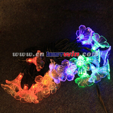 LED Solar Christmas Decorative String Light with trumpet flower shaped