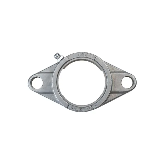 JXL SUCFL204 Stainless Steel 2-Bolt Flange Bearing Units: 304 Oval Flange Housing with 420 Bearing Insert and Screw Locking Pillow Block