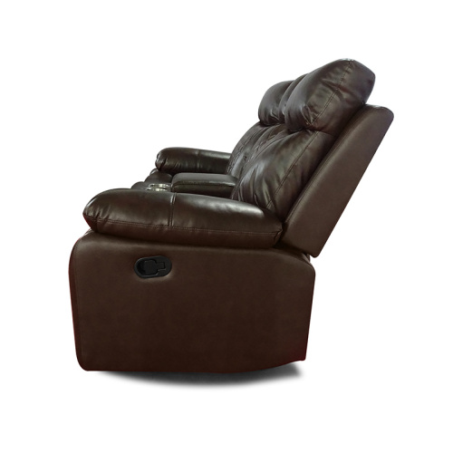 PU 3+2+1 Reclining Sofa with Console