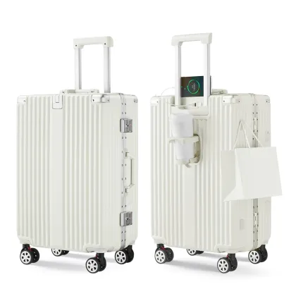 2024 High Quality PC Aluminum Alloy Suitcase - Waterproof Trolley Luggage