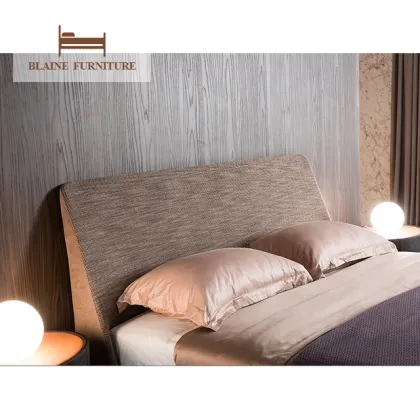 Leather Upholstered Wing Back King Size Bed Frame