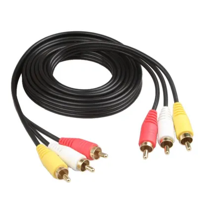 Male 3 RCA Audio and Video Cable