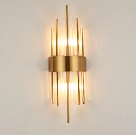 Modern Gold LED Wall Sconces Lustre Indoor Lighting Glass/Crystal LED Wall Lamp