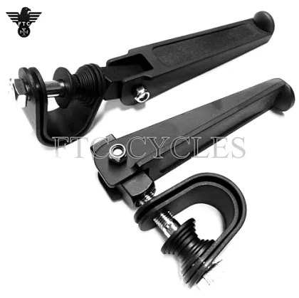 Black U-Clamp Foot Pegs for Davidson Bikes