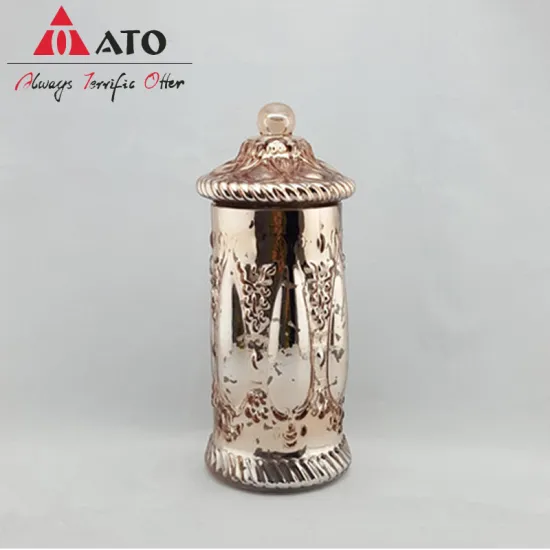 EMBOSSED CANDY JAR WITH ALUMINZING
