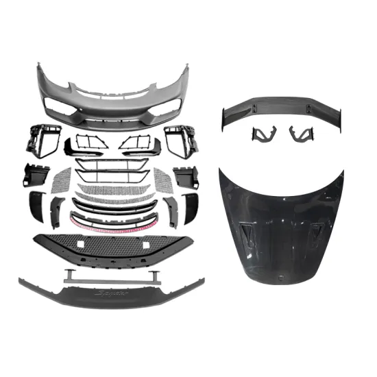 2016 Porsche 718 982 GT4 Spyder Front Bumper Assembly Engine Hood Spoiler Upgrade Kit