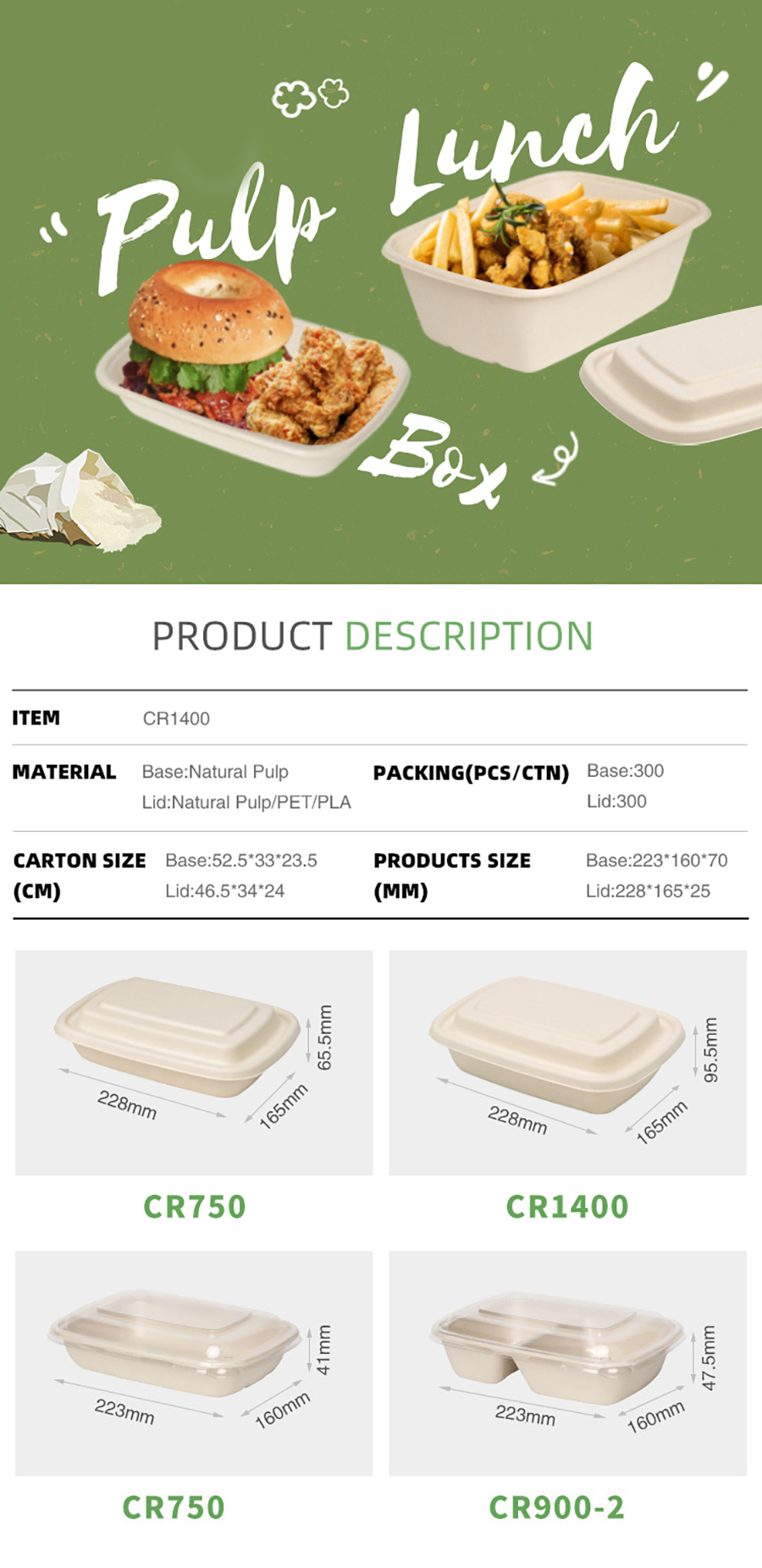 Disposable Biodegradable Takeaway Compostable Food Packaging, High ...
