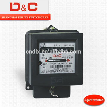 [D&C]shanghai delixi DD862-4 Single Phase electrical watthour KWH meter