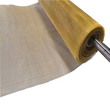 Malla de alambre tejido de cobre rojo y latón amarillo para blindaje de señal y antiestático