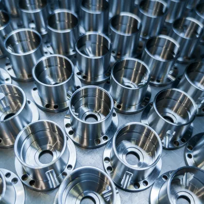 Turned milled components machine optical mounting flange