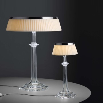 Modern Classical Crystal Desk Table Lamp with Elegant Fabric Shade
