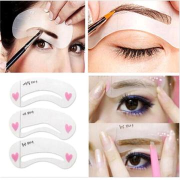 3pcs/Set Exquisite Eyebrow Stencil Grooming Shaping Card Kit Template MakeUp Tool