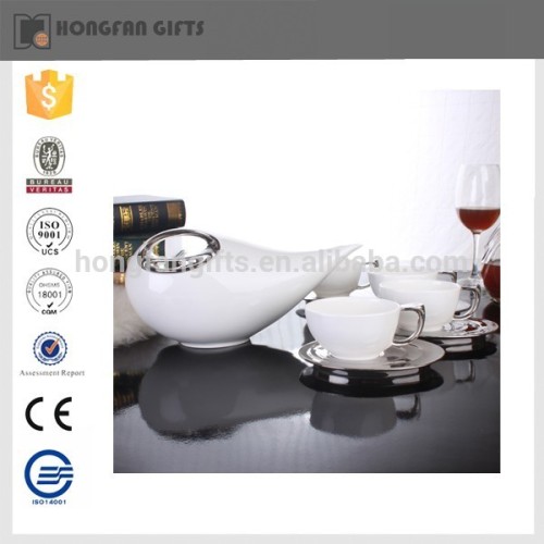 noble tea pot ceramic with plating finishing