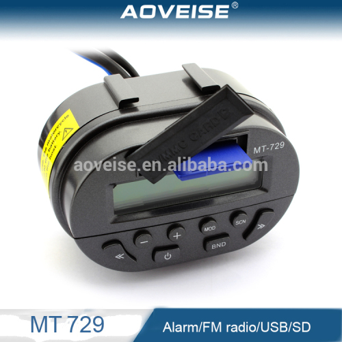 motorcycle spare part of alarm system mp3 player with waterproof speaker MT723[AOVEISE]