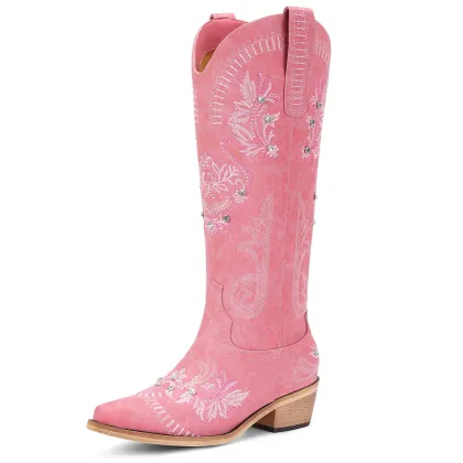 Women's Knee High Cowgirl Boots