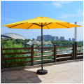 Paraguas de patio al aire libre de 2.5 metros - marco de madera de teca con tela de sol