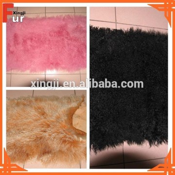 Dyed Single Color Curly Hair Tibet lamb fur plate