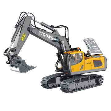1/20 Scale Alloy Excavator Toy - RC Car Metal Die Casting Construction Toy