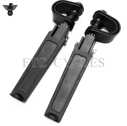 Black U-Clamp Foot Pegs for Davidson Bikes
