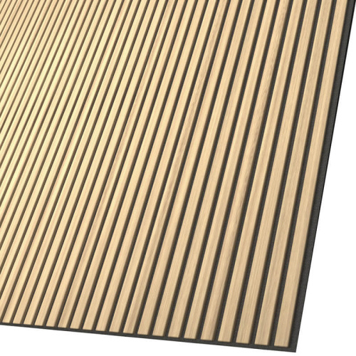 Melamine veneer wood slat panel PVC Acoustic Wall Panel 3D Interior Decorative Panel Manufactory