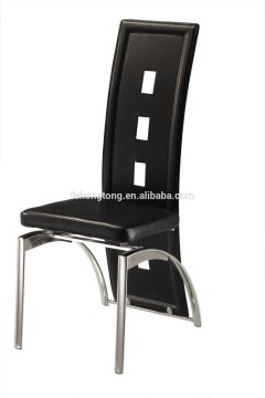 chrome steel dining chair/cheap modern dining chair/ leather dining chair