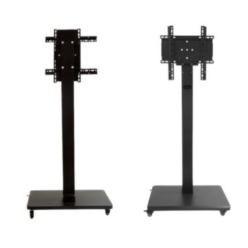Affordable Stainless Steel TV Stand: Height Adjustable Mobile TV Trolley with Shelf