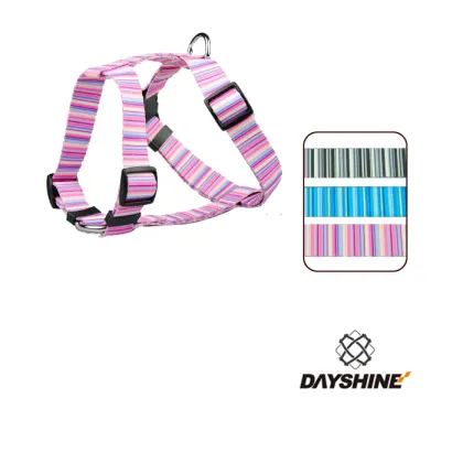 Adjustable PU Leather Buckle Nylon Dog Collar