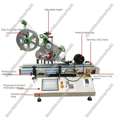 Desktop Technology Ampoule Vial Syrup Flat Bottle Labeling Machine