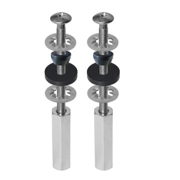 سعر المصنع M6 PP تغطية المقعد تواليت إصلاح مجموعات الترباس التثبيت - مسامير البراغي السوق DIY مع حقيبة PE