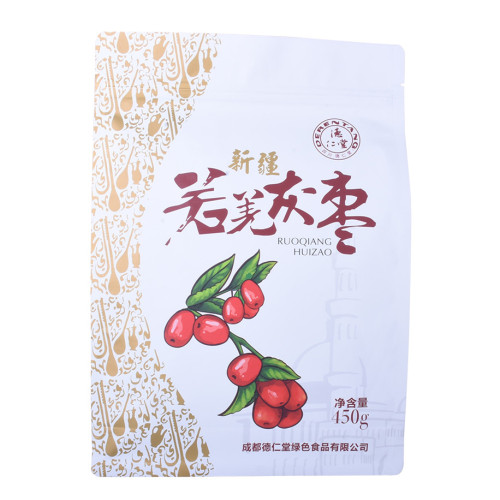 Gepersonaliseerde Logo Flat Bottom Seal Pre Printed Food Bags