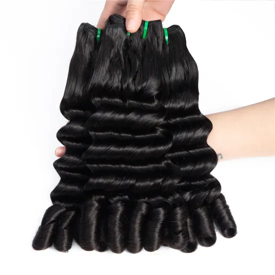 Factory Price Brazilian Hair  Cuticle Aligned Hair  Fumi Ocean Wave Curly Weaving Virgin Human Hair Bundles