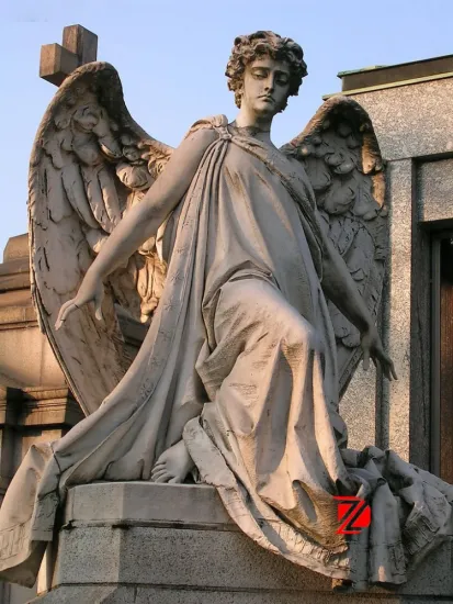 Sad angel statue