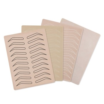 In Stock: Soft Tattoo Permanent Rubber Inkless Practice Skin with Eyebrow Shape Mats