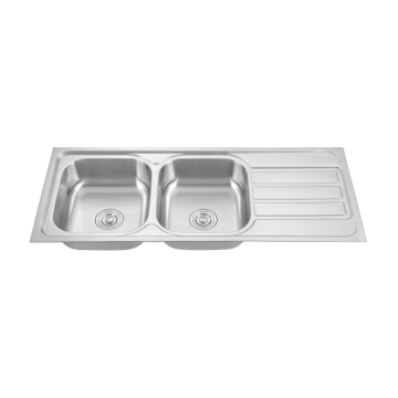 Évier de cuisine à double bol à double bol égal