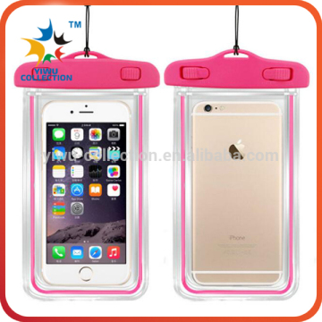 hot luminous universal pvc waterproof dry bag for iphone 6 case