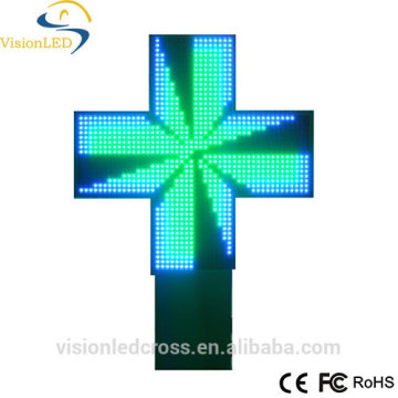 outdoor LED Pharmacy green Cross display sign