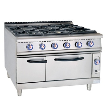 Commercial Efficient Burner Parts For Gas Stoves With 6 Burners Stainless Steel Gas Range