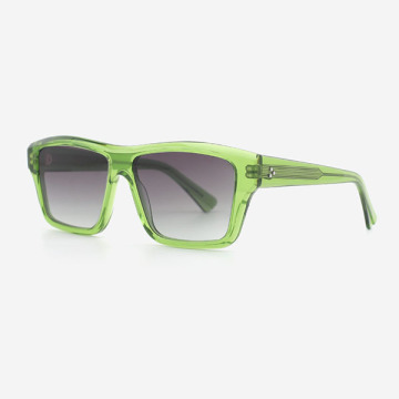 Square Bevel Full-rim Acetate Unisex Sunglasses 23A8135