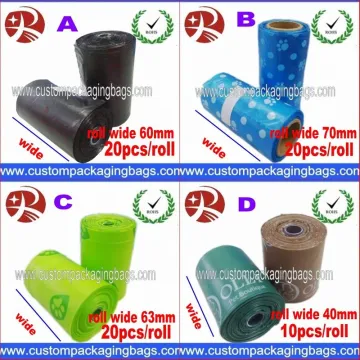 Custom Disposable Plastic Dog Poop Bag With Ldpe + Oxo Biodegradable