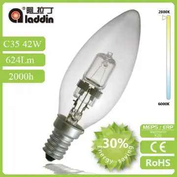C35 Class C Halogen Bulb 42W clear glass