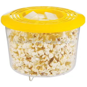 plastic transparent Microwave popper popcorn bowl