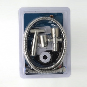 Factory Wholesale 304 Stainless Steel Portable Handheld Toilet Bidet Sprayer Set with 150cm Hose